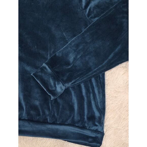 LC Lauren Conrad Women's Velour Crewneck Aqua Plus 2X Top Pants Tracksuit Set - Picture 4 of 9